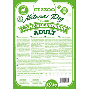 CEZZOO Natura Dog Fresh Lamb&Blueberry  Adult GF 10kg
