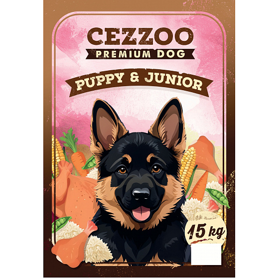 CEZZOO Prémium Kutyakölyök & Junior 3kg