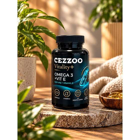 CEZZOO Vitality+ Omega3 + Vit E 60 lágyzselatin kapszula